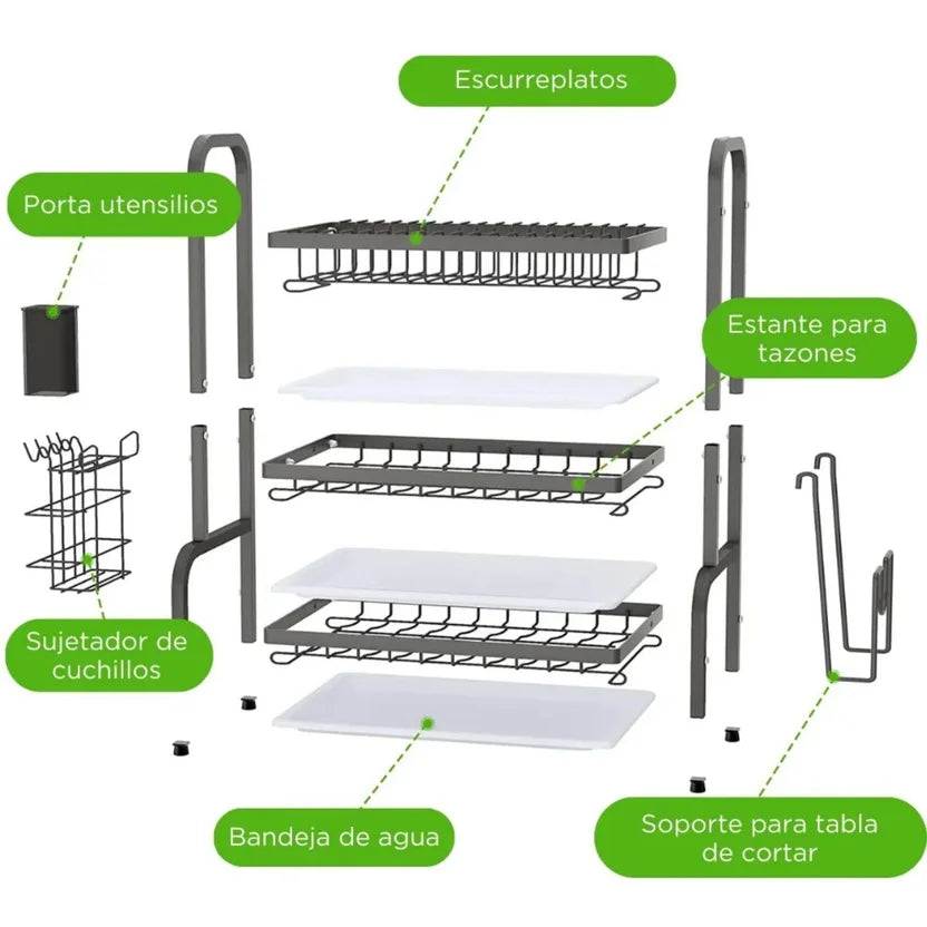 Escurridor 3 Niveles Deluxe – Estilo y practicidad en un solo producto
