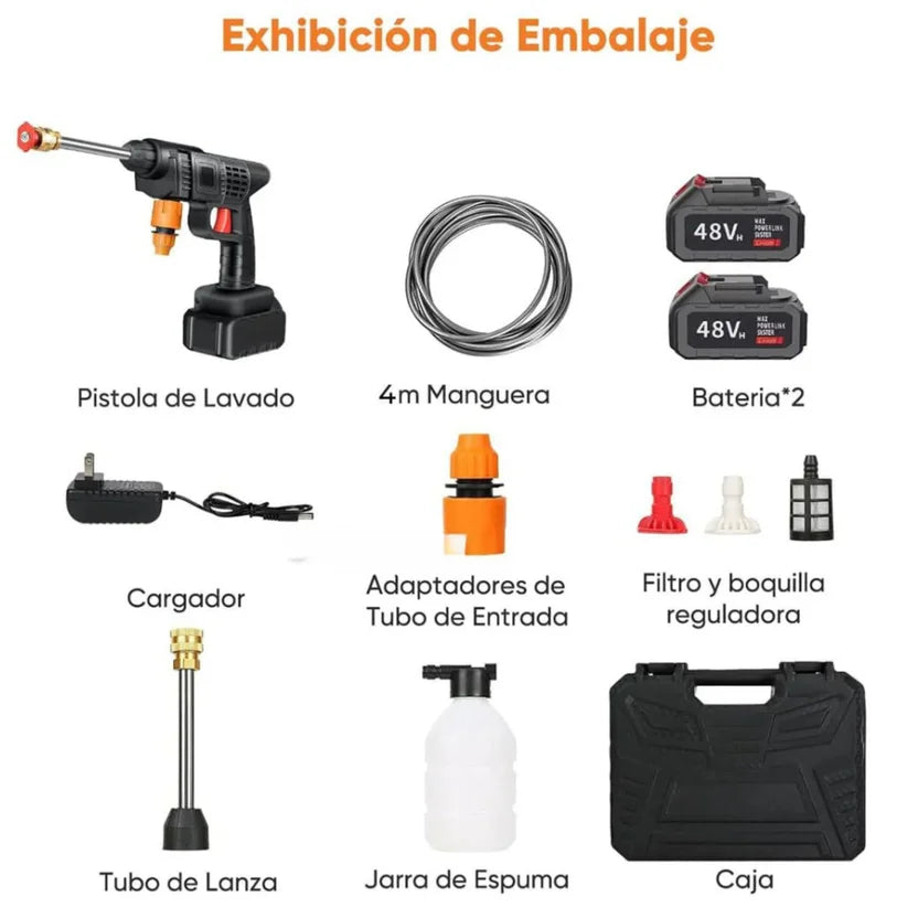Hidrolavadora Portátil Pro– Limpieza a presión sin cables