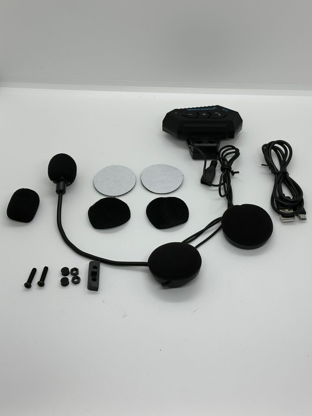 Intercomunicador Auriculares Casco Bluetooh Bt12 Moto Musica Sikeo Color Negro ®