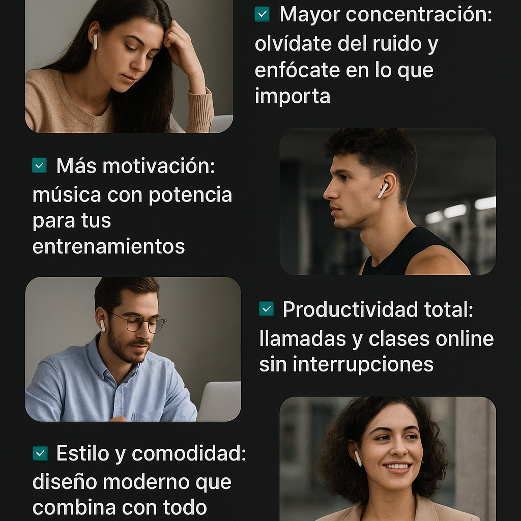 Audifonos PRO con Pantalla y Cancelación de Ruido