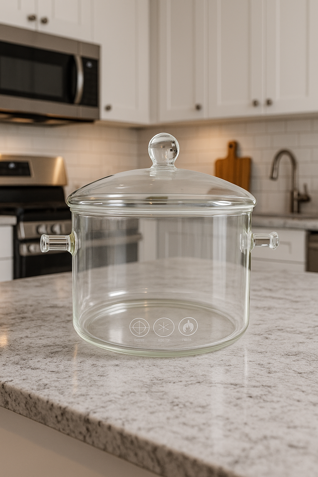 Olla De Vidrio De Borosilicato Con Tapa 1.5 Litros ® NEW