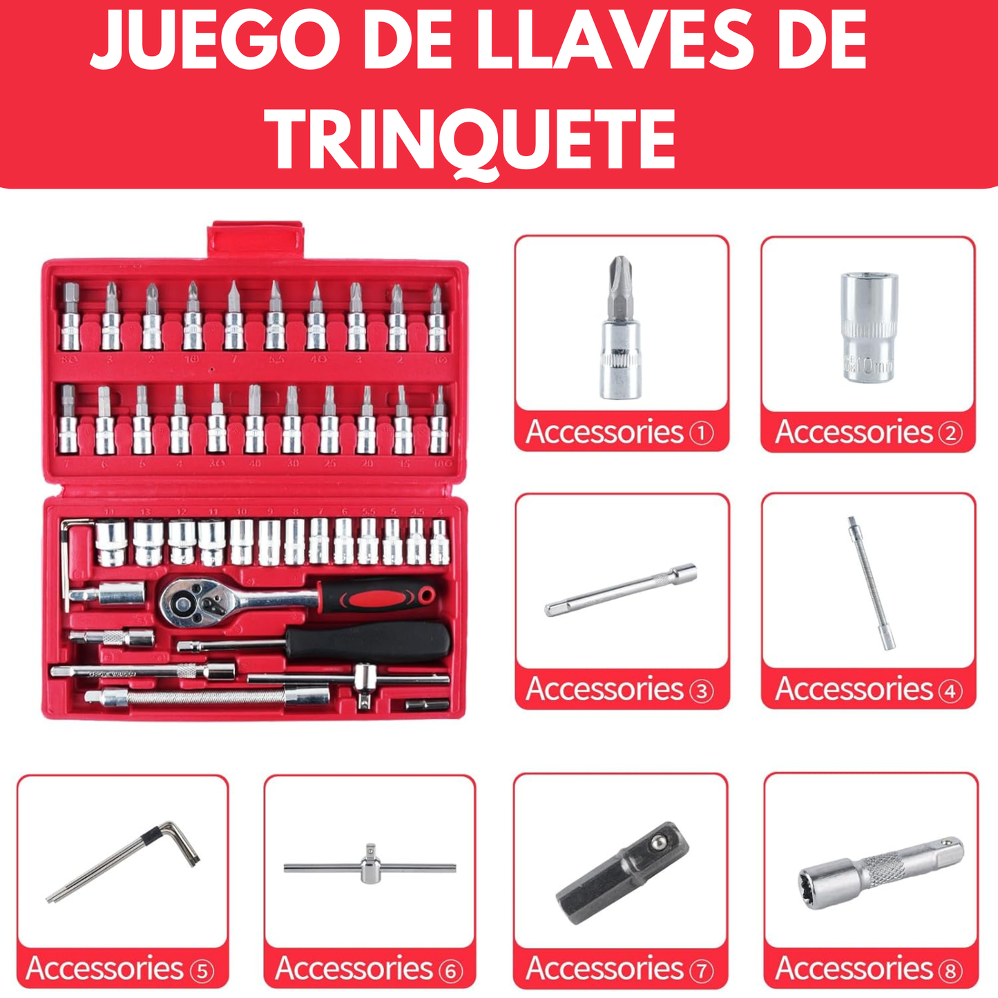Hidrolavadora Portatil 6 Chorros Más Caja de Herramientas 46 PCS