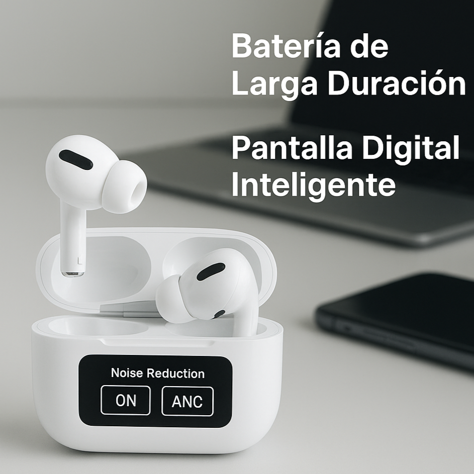 Audifonos PRO con Pantalla y Cancelación de Ruido