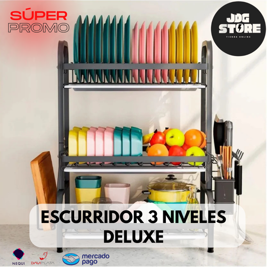 Escurridor 3 Niveles Deluxe – Estilo y practicidad en un solo producto