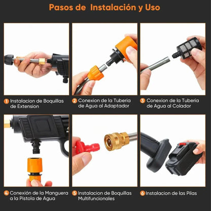 Hidrolavadora Portátil Pro– Limpieza a presión sin cables