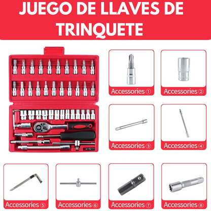 Hidrolavadora Portatil 6 Chorros Más Caja de Herramientas 46 PCS