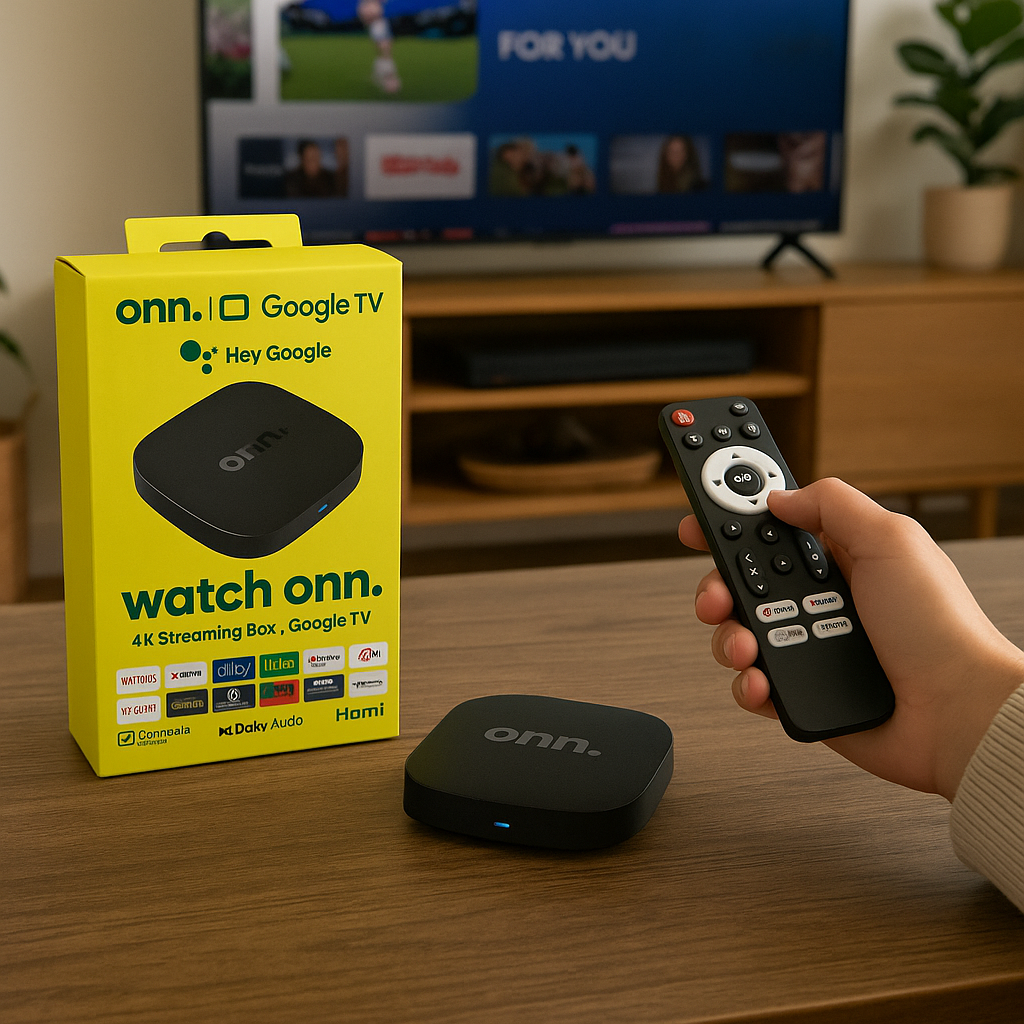 ONN TV 4K- ANDROID TV - con Control Remoto por Voz Asistente de Google